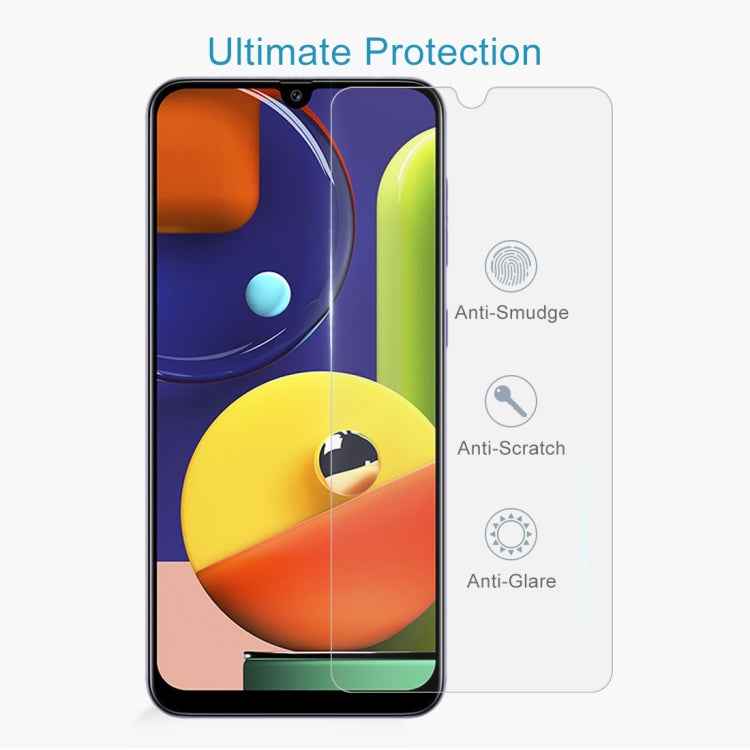 50 PCS For Galaxy A50s 2.5D Non-Full Screen Tempered Glass Film