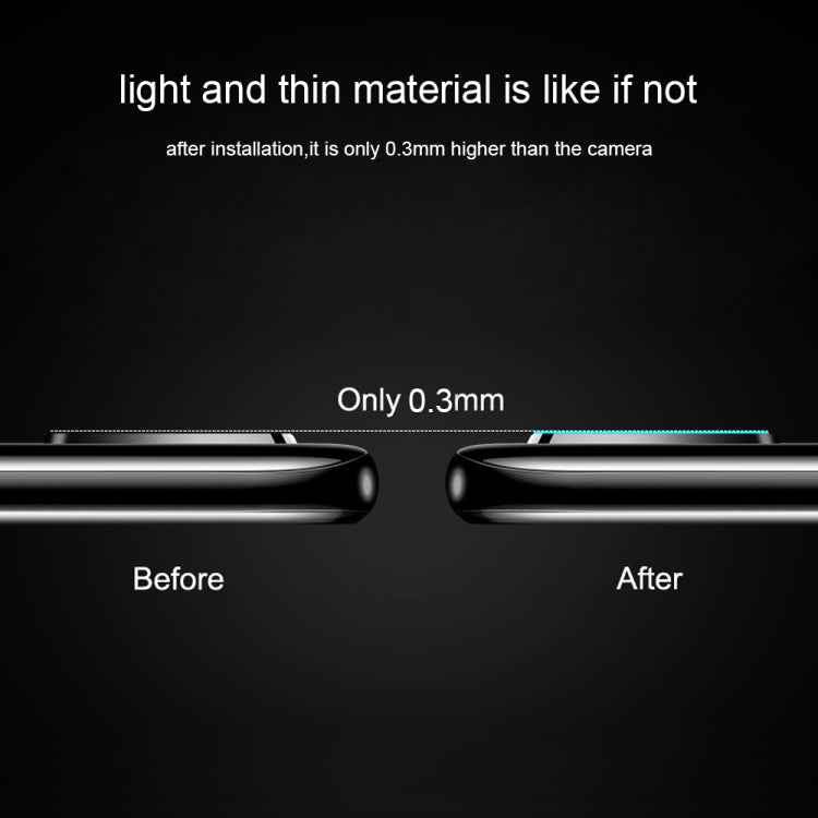 10 PCS For Huawei P40 Pro+ 2.5D Transparent Rear Camera Lens Protector Tempered Glass Film