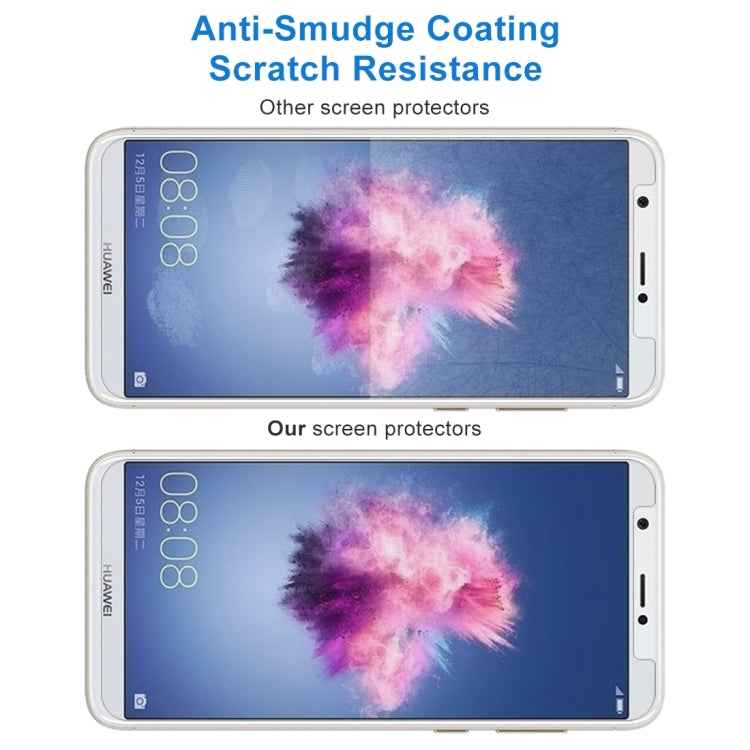 50 PCS for Huawei P smart / Enjoy 7S 0.26mm 9H Surface Hardness 2.5D Curved Tempered Glass Screen Protector Film