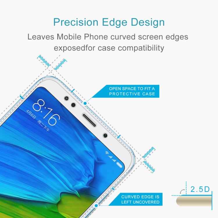 For Xiaomi Redmi 5 Plus  0.26mm 9H Surface Hardness 2.5D Curved Edge Tempered Glass Screen Protector