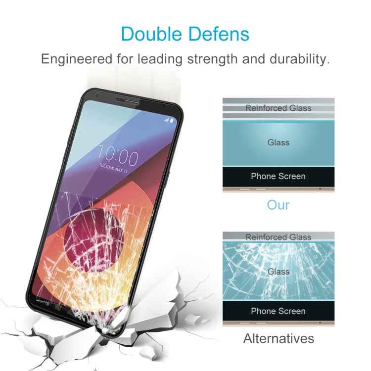 For LG Q6+ 0.26mm 9H Surface Hardness 2.5D Curved Edge Tempered Glass Screen Protector