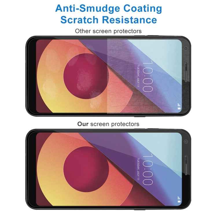 For LG Q6+ 0.26mm 9H Surface Hardness 2.5D Curved Edge Tempered Glass Screen Protector
