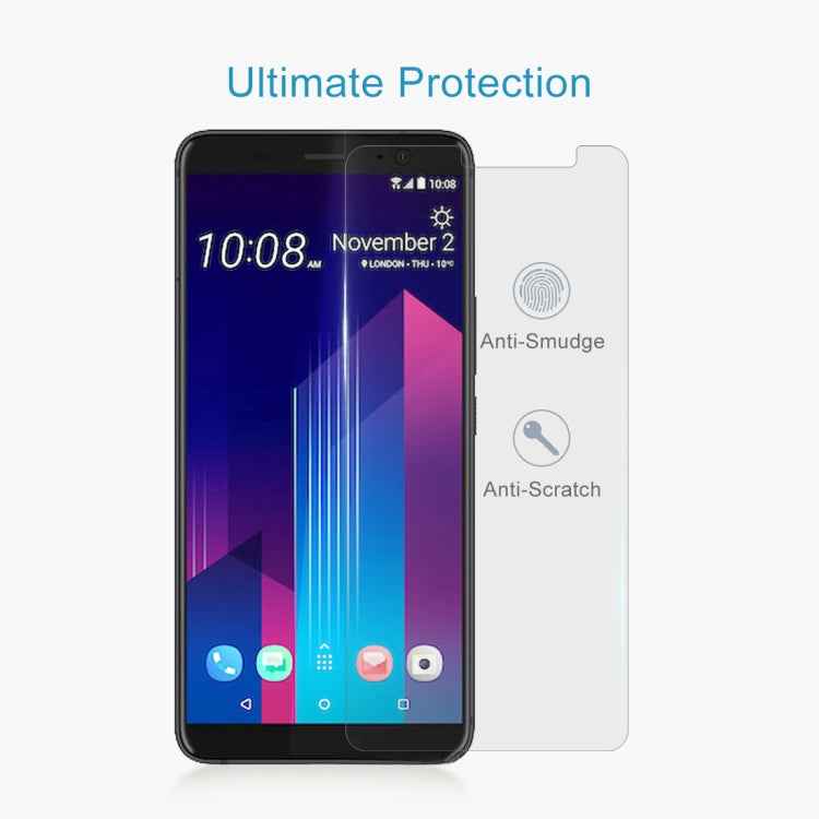 For HTC U11+ 0.26mm 9H Surface Hardness 2.5D Curved Edge Tempered Glass Screen Protector