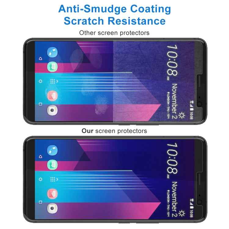 For HTC U11+ 0.26mm 9H Surface Hardness 2.5D Curved Edge Tempered Glass Screen Protector
