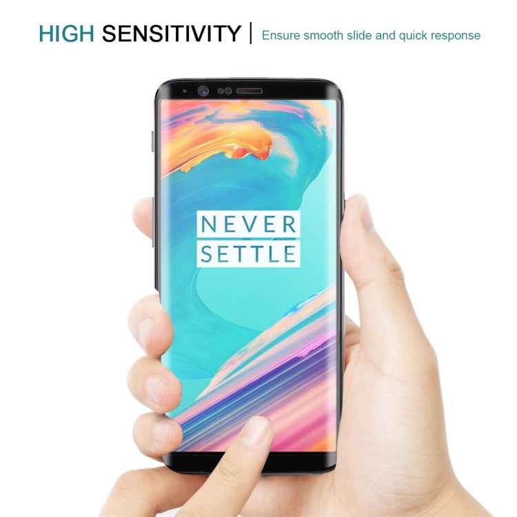 For OnePlus 5T 3D Curved Edge 9H Hardness HD Tempered Glass Screen Protector