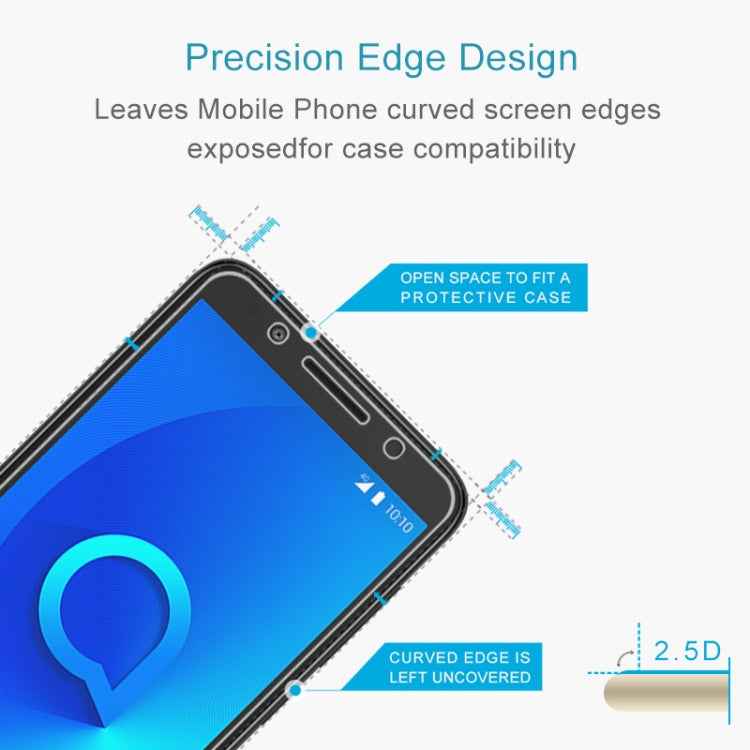 For Alcatel 1X 2.5D Non-Full Screen Tempered Glass Film