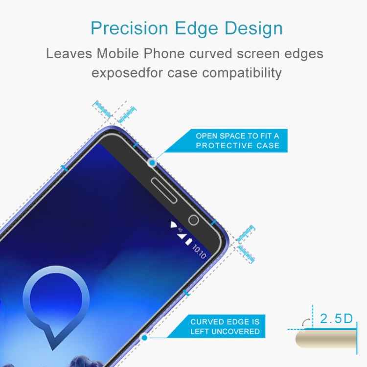 For Alcatel 1X (2019) 2.5D Non-Full Screen Tempered Glass Film