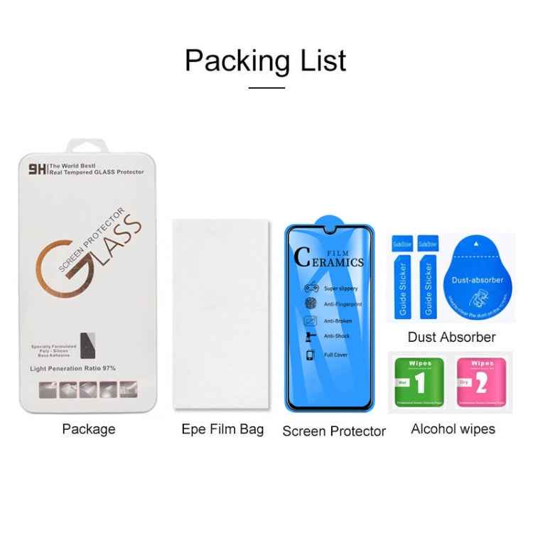 2.5D Full Glue Full Cover Ceramics Film for Huawei P30 Lite