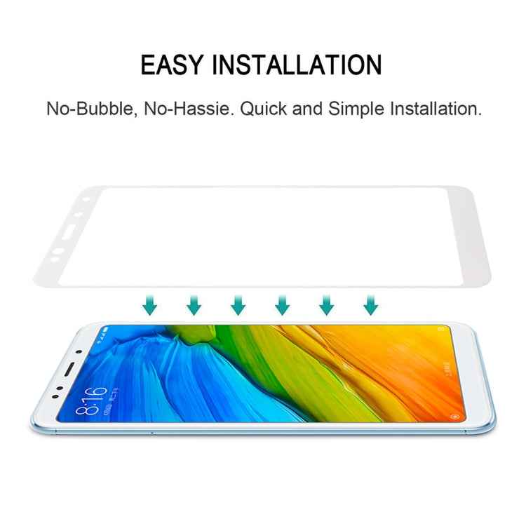 0.33mm 9H 2.5D Full Screen Fully Adhesive Tempered Glass Film for Xiaomi Redmi 5 Plus