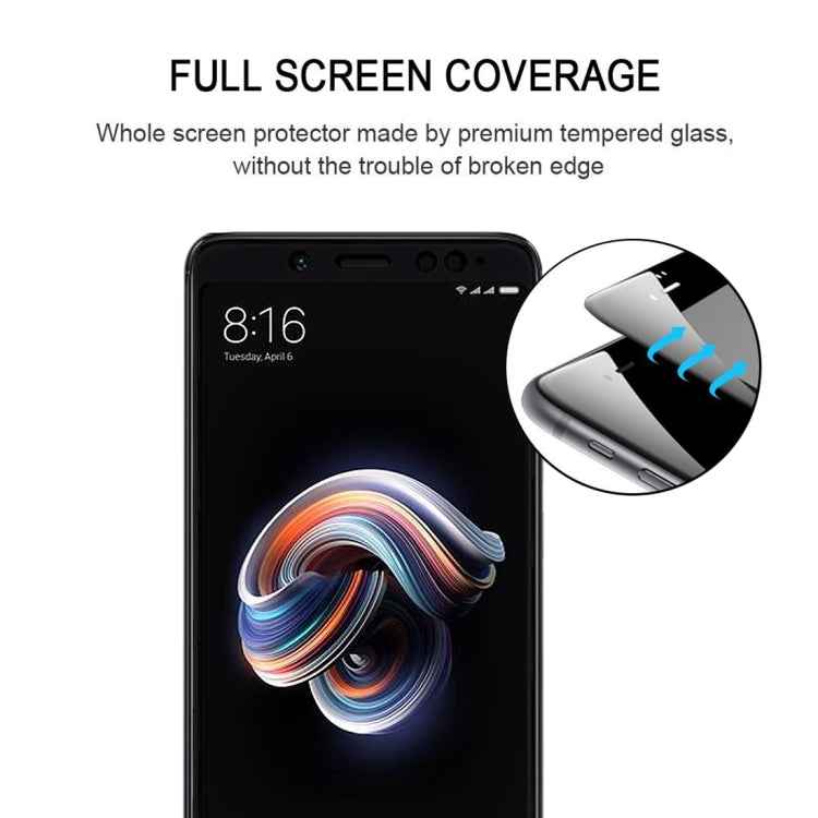 0.33mm 9H 2.5D Full Screen Fully Adhesive Tempered Glass Film for Xiaomi Redmi Note 5 Pro