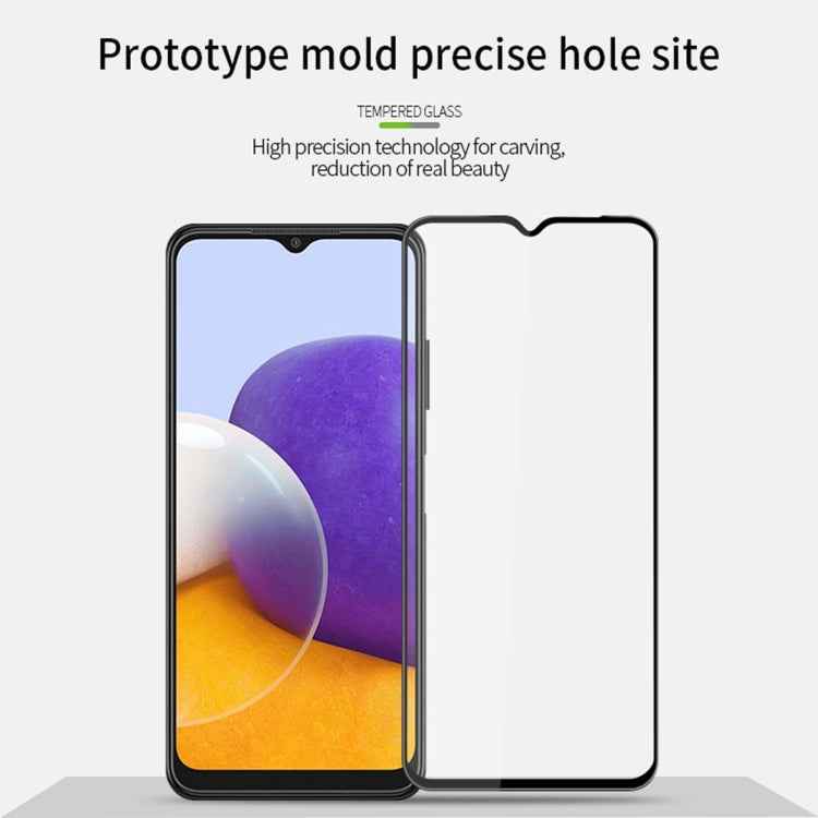 For Samsung Galaxy A22 4G PINWUYO 9H 3D Curved Full Screen Explosion-proof Tempered Glass Film(Black)