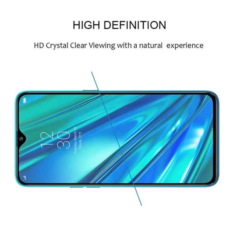 For OPPO Realme 5 Pro Full Glue Full Cover Screen Protector Tempered Glass Film