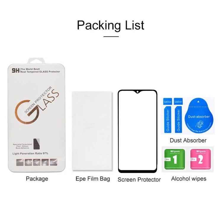 For Motorola One Macro Full Glue Full Screen Tempered Glass Film