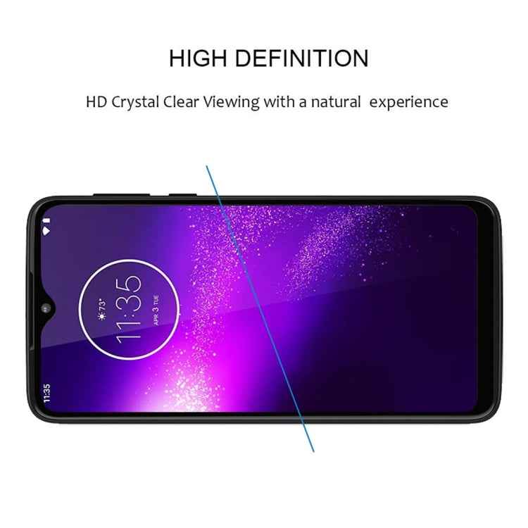 For Motorola One Macro 25 PCS Full Glue Full Screen Tempered Glass Film