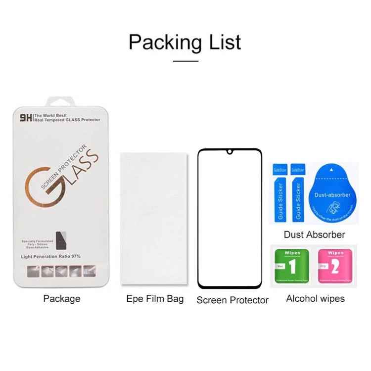 For Motorola One Zoom Full Glue Full Screen Tempered Glass Film
