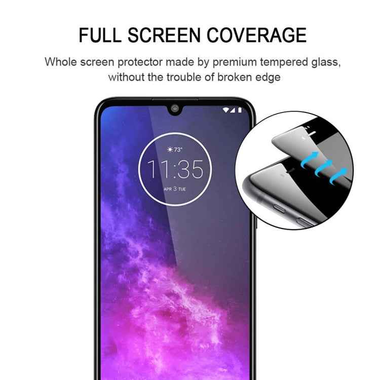 For Motorola One Zoom 25 PCS Full Glue Full Screen Tempered Glass Film