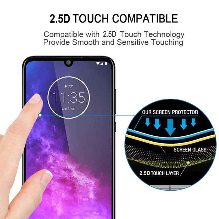 For Motorola One Zoom 25 PCS Full Glue Full Screen Tempered Glass Film