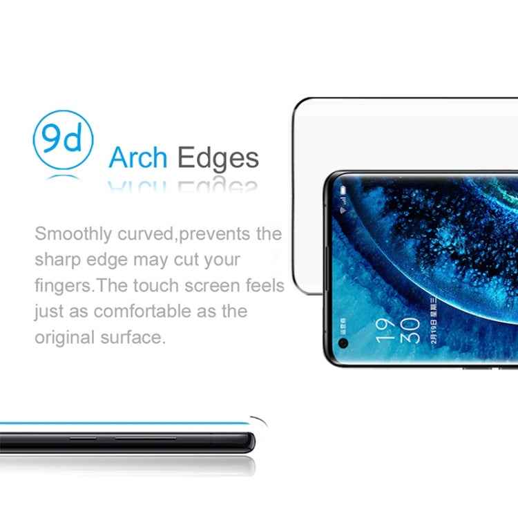 25 PCS For OPPO Find X2 Pro 9H HD 3D Curved Edge Tempered Glass Film (Black)