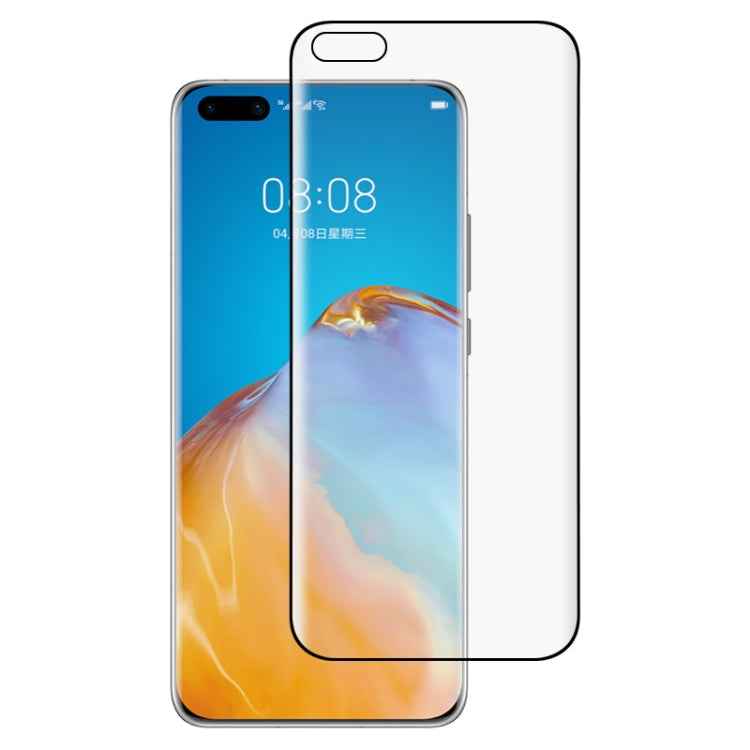 For Huawei P40 Pro 9H HD 3D Curved Edge Tempered Glass Film (Black)