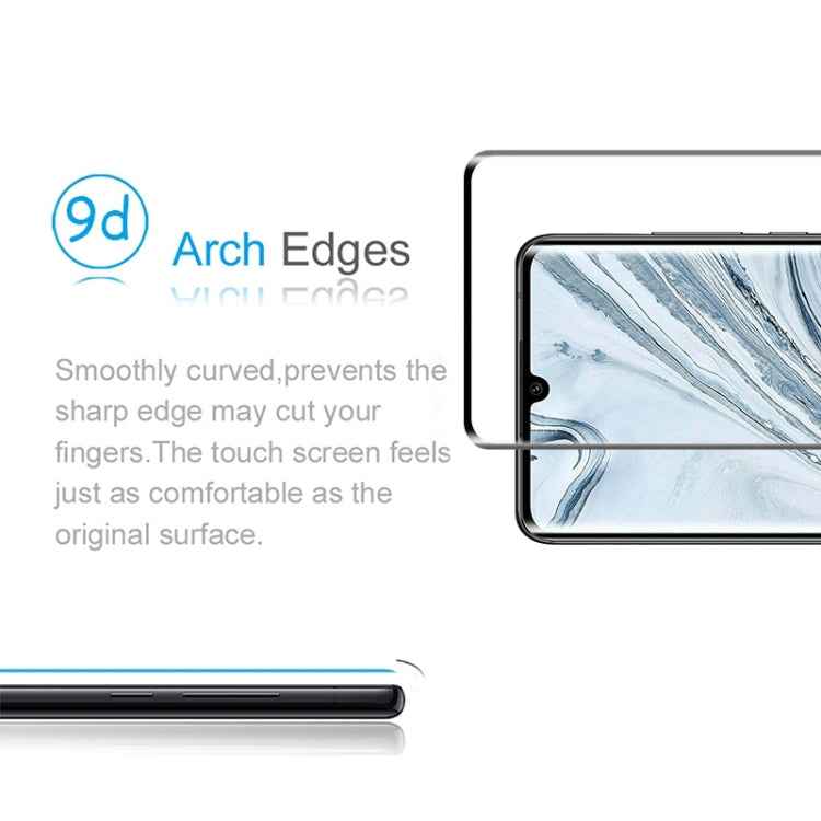For Xiaomi Mi Note 10 Pro 9H HD 3D Curved Edge Tempered Glass Film (Black)
