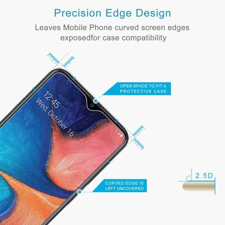 For Samsung Galaxy A20 0.26mm 9H 2.5D Tempered Glass Film