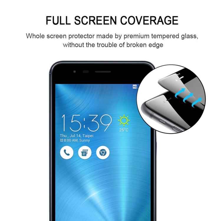 25 PCS Full Glue Full Screen Tempered Glass Film for Asus ZOOM 3 ZE553KL