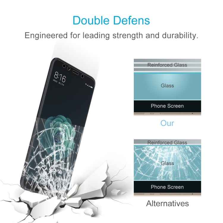 2 PCS 0.26mm 9H 2.5D Tempered Glass Film for Xiaomi Mi 6X & A2