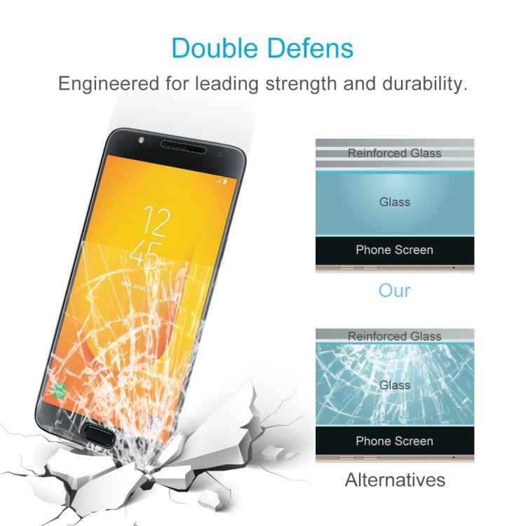 10 PCS 0.26mm 9H 2.5D Tempered Glass Film for Galaxy J7 Duo