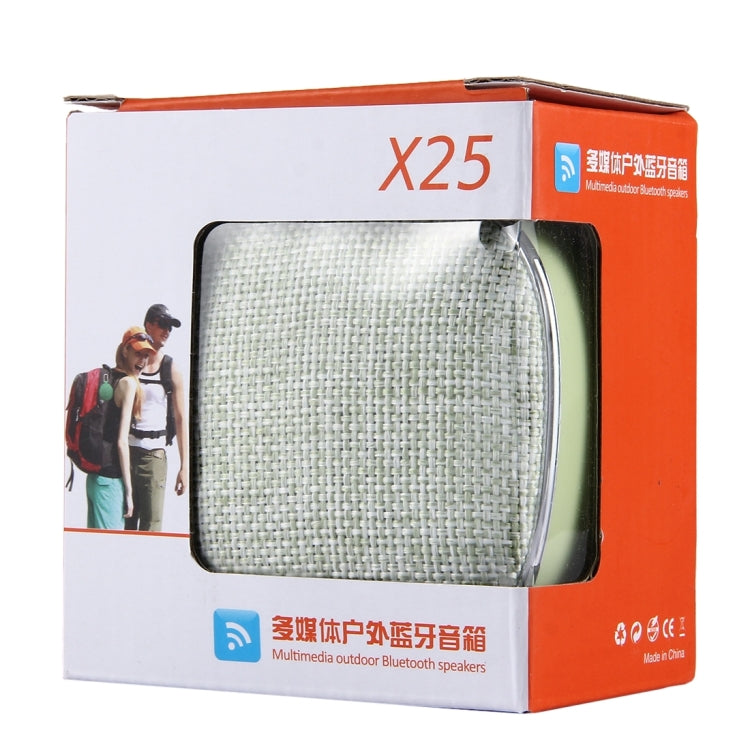 X25 Portable Fabric Design Bluetooth Stereo Speaker with Built-in MIC, Support Hands-free Calls & TF Card & AUX IN, Bluetooth Distance: 10m