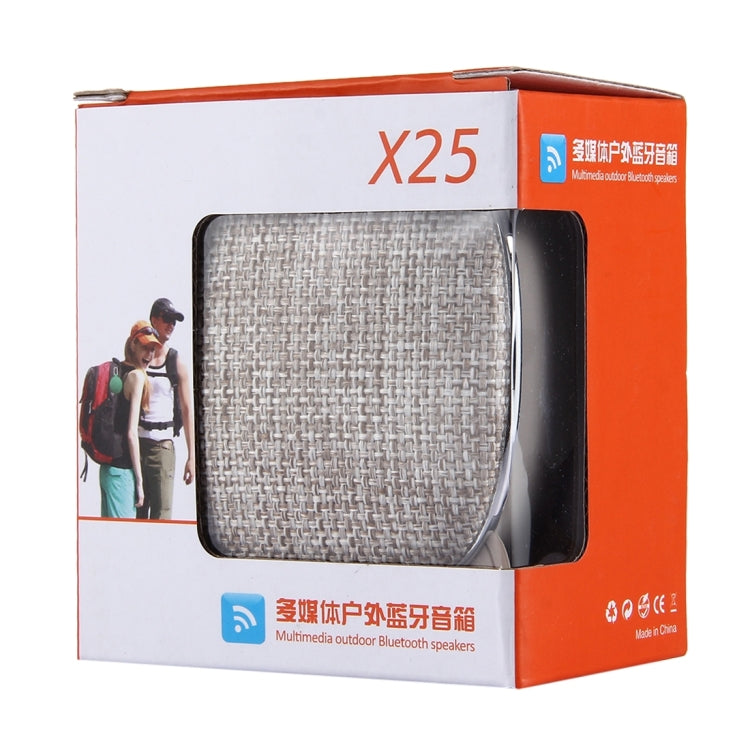 X25 Portable Fabric Design Bluetooth Stereo Speaker with Built-in MIC, Support Hands-free Calls & TF Card & AUX IN, Bluetooth Distance: 10m