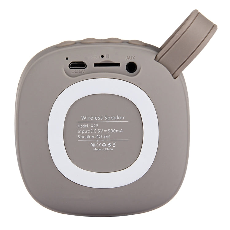 X25 Portable Fabric Design Bluetooth Stereo Speaker with Built-in MIC, Support Hands-free Calls & TF Card & AUX IN, Bluetooth Distance: 10m