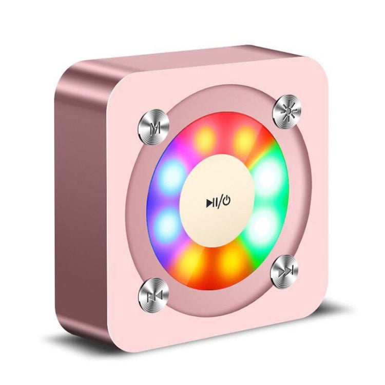 A9 Portable Bluetooth Stereo Speaker with Built-in MIC & Light, Support Hands-free Calls & TF Card & AUX IN, Bluetooth Distance: 10m, with Light(Black), with Light(Rose Gold), with Light(Gold)