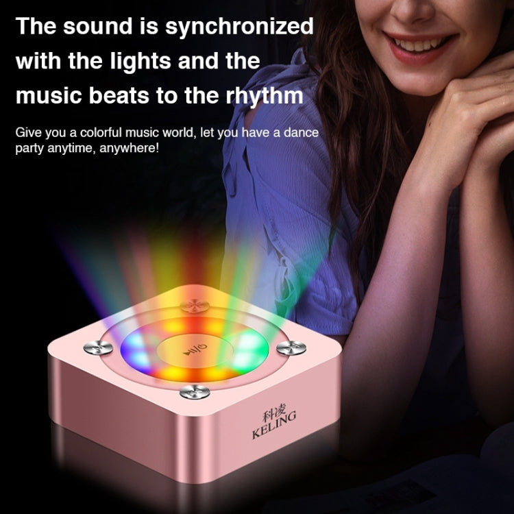 A9 Portable Bluetooth Stereo Speaker with Built-in MIC & Light, Support Hands-free Calls & TF Card & AUX IN, Bluetooth Distance: 10m, with Light(Black), with Light(Rose Gold), with Light(Gold)