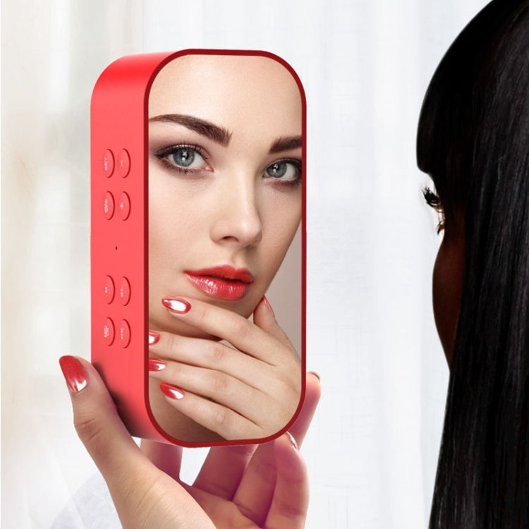 AEC BT501 Bluetooth 5.0 Mini Speaker with LED & Alarm Clock & Clock & Mirror, Support 32G TF Card