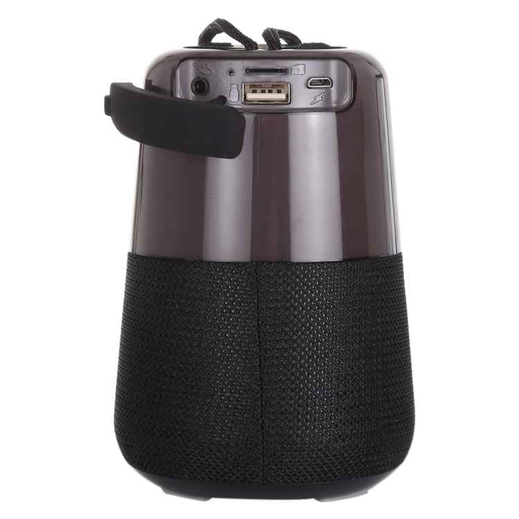 T&G TG168 Portable Wireless Bluetooth V5.0 Stereo Speaker with Handle, Built-in MIC, Support Flashing LED Light & TF Card & U Disk & AUX IN & FM