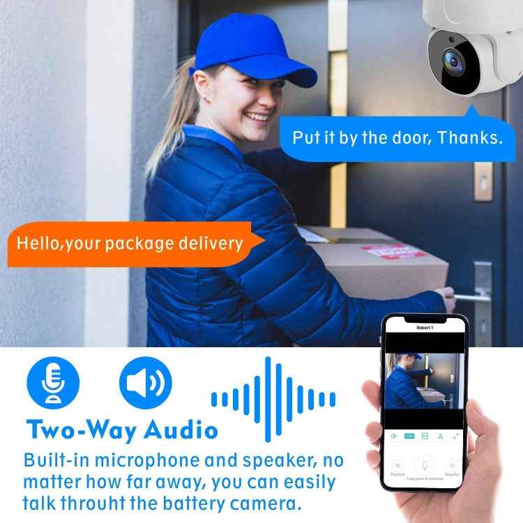 Tuya QX45 1080P Full HD IP65 Waterproof 2.4G Wireless IP Camera, Support Motion Detection & Two-way Audio & Night Vision & TF Card, AU Plug
