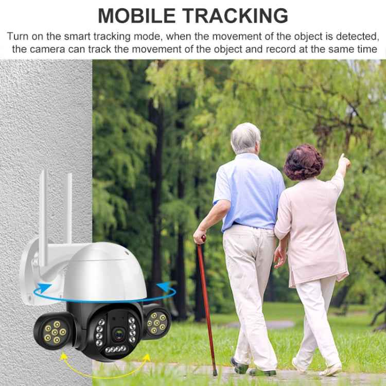 QX55 3.0 Million Pixels IP65 Waterproof 2.4G Wireless IP Camera, Support Motion Detection & Two-way Audio & Night Vision & TF Card, EU Plug