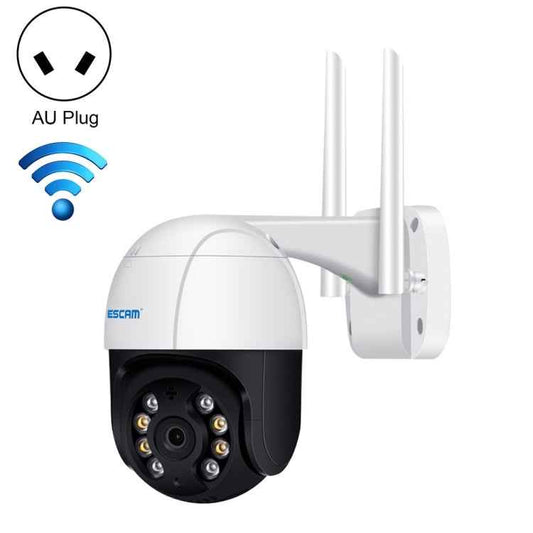 ESCAM QF218 1080P Pan / Tilt AI Humanoid Detection IP66 Waterproof WiFi IP Camera, Support ONVIF / Night Vision / TF Card / Two-way Audio, US Plug