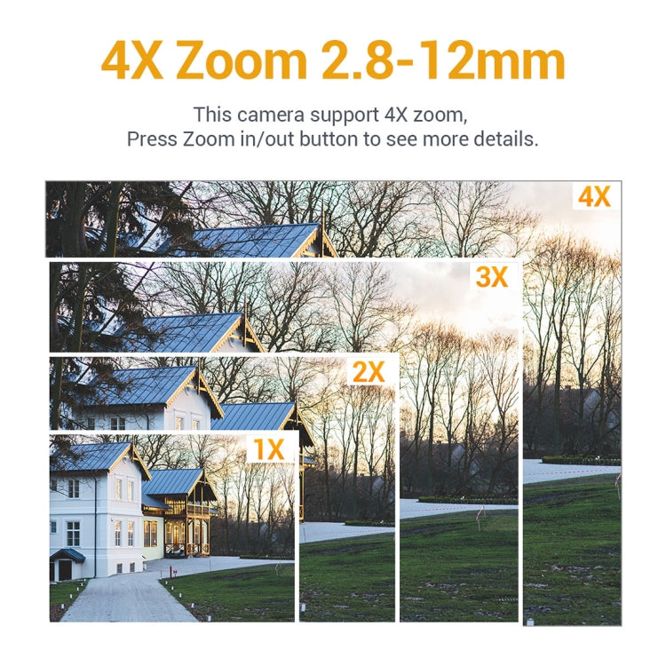 ESCAM Q5068 H.265 5MP Pan / Tilt / 4X Zoom WiFi Waterproof IP Camera, Support ONVIF Two Way Talk & Night Vision, AU Plug, US Plug, EU Plug, AU Plug, UK Plug