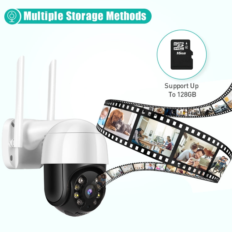 Caméra IP WiFi HD 3,0 Mpx QX29, vision nocturne, détection de mouvement, audio bidirectionnel et carte TF, prise AU, QX29