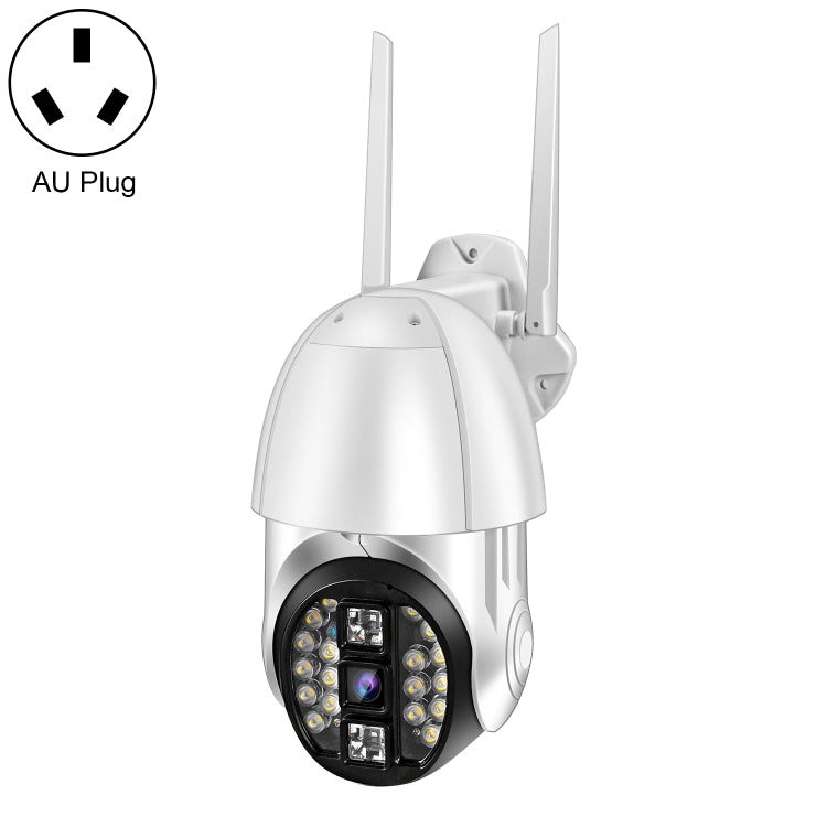 Caméra panoramique PTZ Wi-Fi QX33 1080P rotative à 360 degrés, prise en charge jour et nuit, interphone vocal bidirectionnel, détection de mouvement, alarme, lecture vidéo et carte TF 64 Go, prise AU, QX33