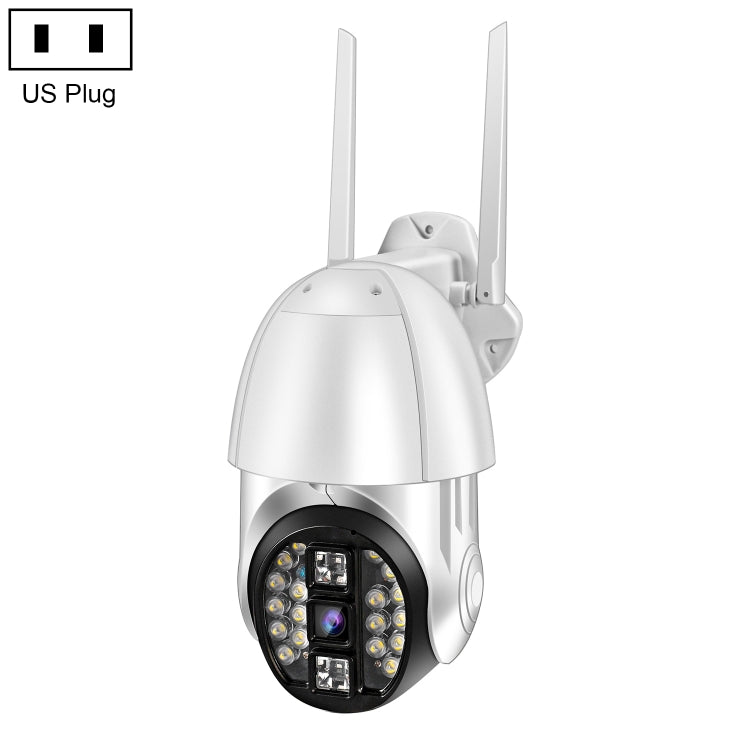 Caméra panoramique PTZ Wi-Fi QX33 1080P rotative à 360 degrés, prise en charge jour et nuit, interphone vocal bidirectionnel, détection de mouvement, alarme, lecture vidéo et carte TF 64 Go, prise AU, QX33