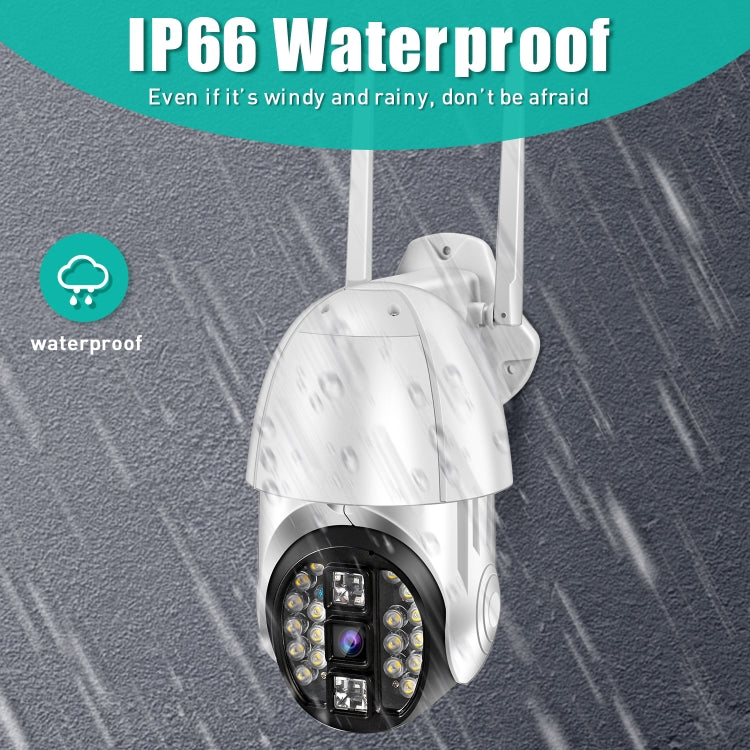 Caméra panoramique PTZ Wi-Fi QX33 1080P rotative à 360 degrés, prise en charge jour et nuit, interphone vocal bidirectionnel, détection de mouvement, alarme, lecture vidéo et carte TF 64 Go, prise AU, QX33