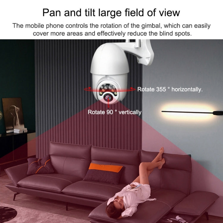 Q10 Outdoor Mobile Phone Remotely Rotate Wireless WiFi 10 Lights IR Night Vision HD Camera, Support Motion Detection Video / Alarm & Recording, UK Plug, Q10 IR Night Vision