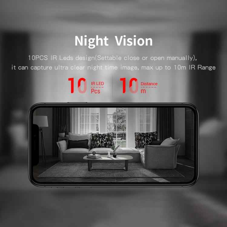 ESCAM PVR008 HD 1080P WiFi IP Camera, Support Motion Detection / Night Vision, IR Distance: 10m, AU Plug
