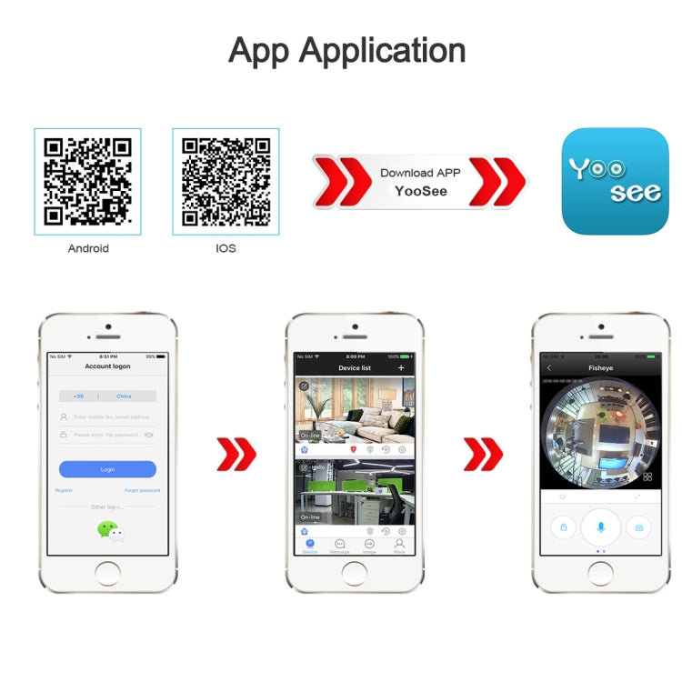 ESCAM Q8 960P 360 Degrees Fisheye Lens 1.3MP WiFi IP Camera, Support Motion Detection / Night Vision, IR Distance: 5-10m, AU Plug, Q8  AU Plug, Q8 EU Plug, Q8 UK Plug, Q8 US Plug