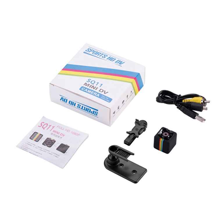 SQ11 Mini DV HD 960P 6 LEDs Sport Recorder Camera with Holder, Support Monitor Detection & IR Night Vision & TF Card