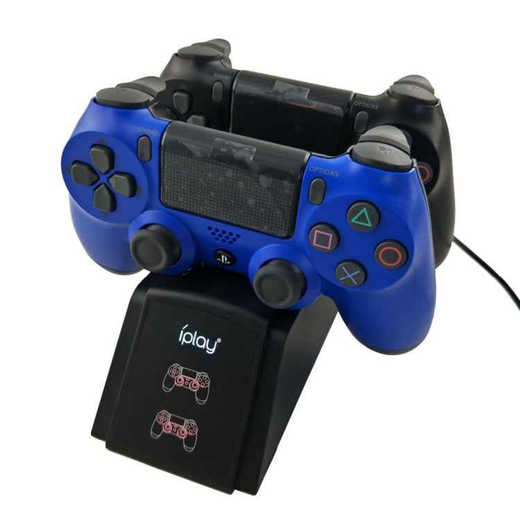 iplay Dual Port Charging Dock Station Stand / Controller Charging Stand for For Sony Playstation 4 PS4 & Slim PS4 Pro with LED Display Indicator Screen