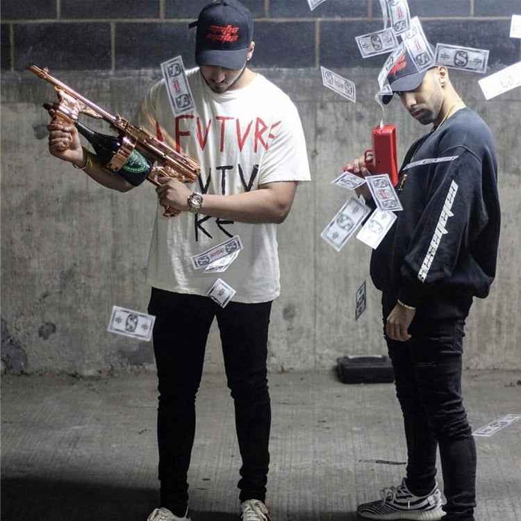 Cash Cannon Rain Money Gun Stress Reducer Anti-Anxiety Toy Christmas Gift Toys for Children & Adults Fun Toy with Indicator Light