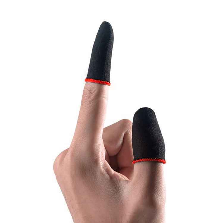 1 Pair Carbon Fiber Breathable Mobile Phone Game Touch Screen Finger Cover for Thumb / Index Finger